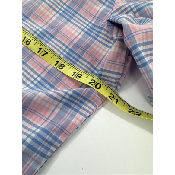 Mizzen + Main Men's Large Trim Fit Shirt Long Sleeve Plaid Stretch Button Up USA - Picture 6 of 11